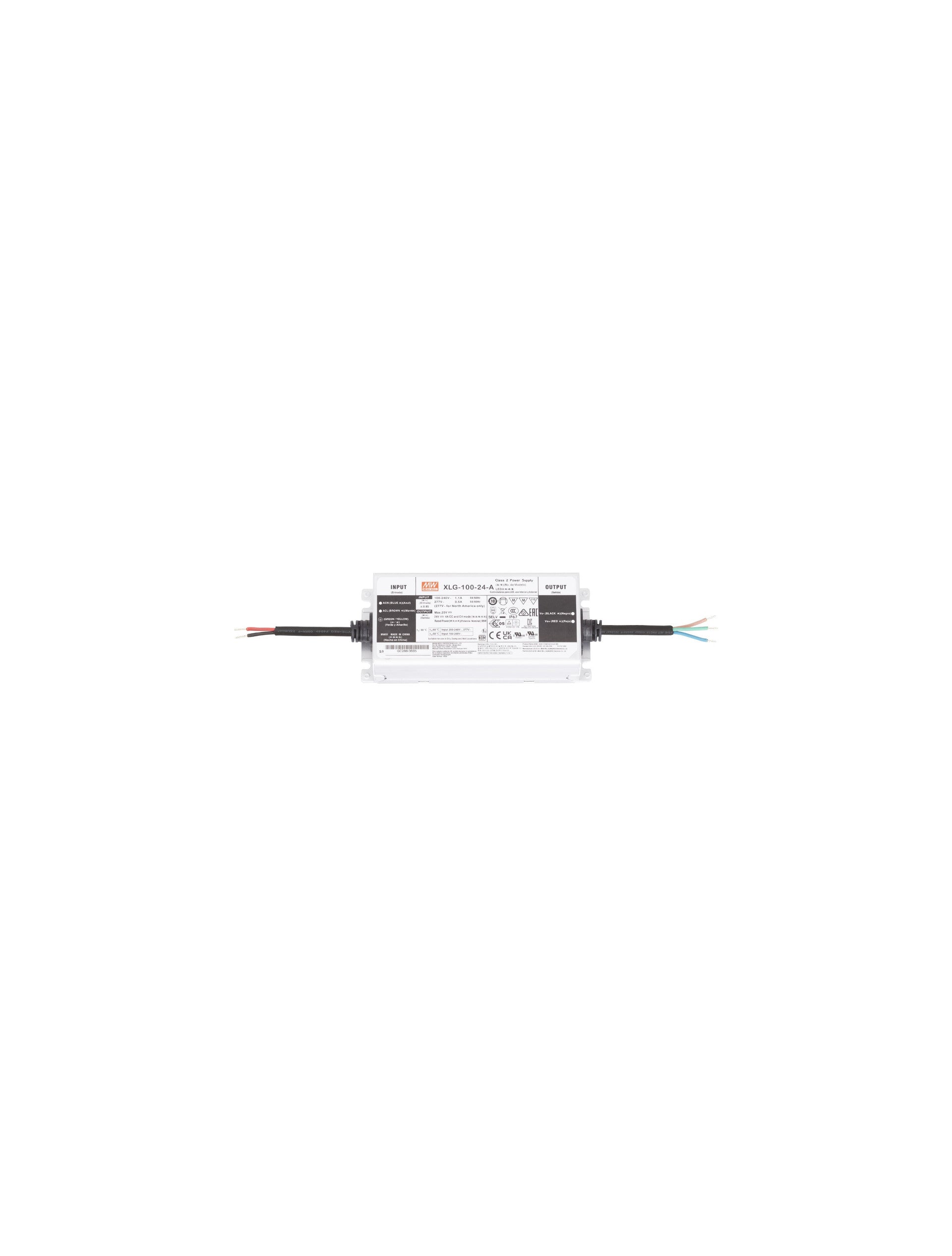 Магнитен драйвер 48V MW DC48 POWER 100W IP67 180x63x35.5мм