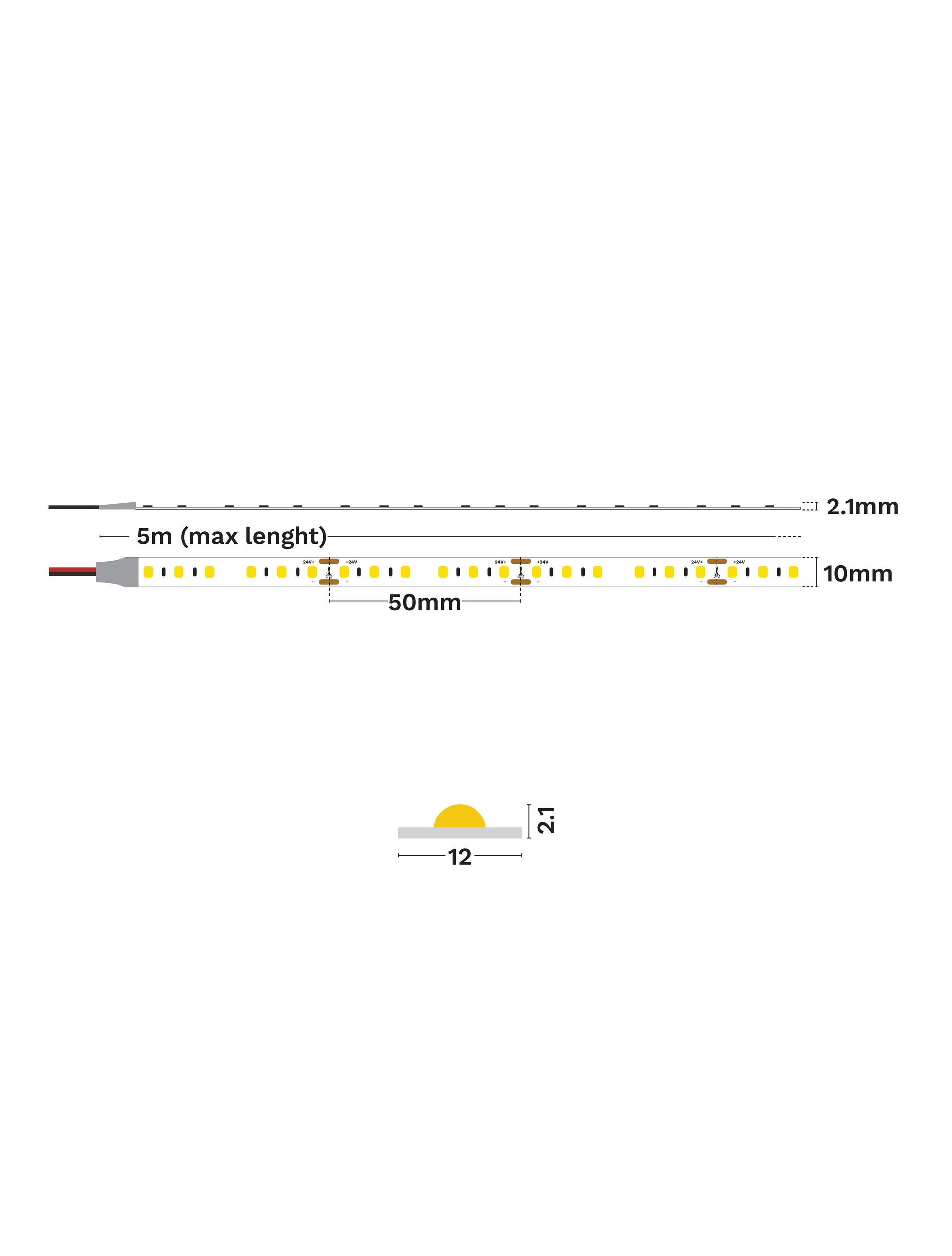 LED лента TW 19.2W/m 2700K-6000K IP20