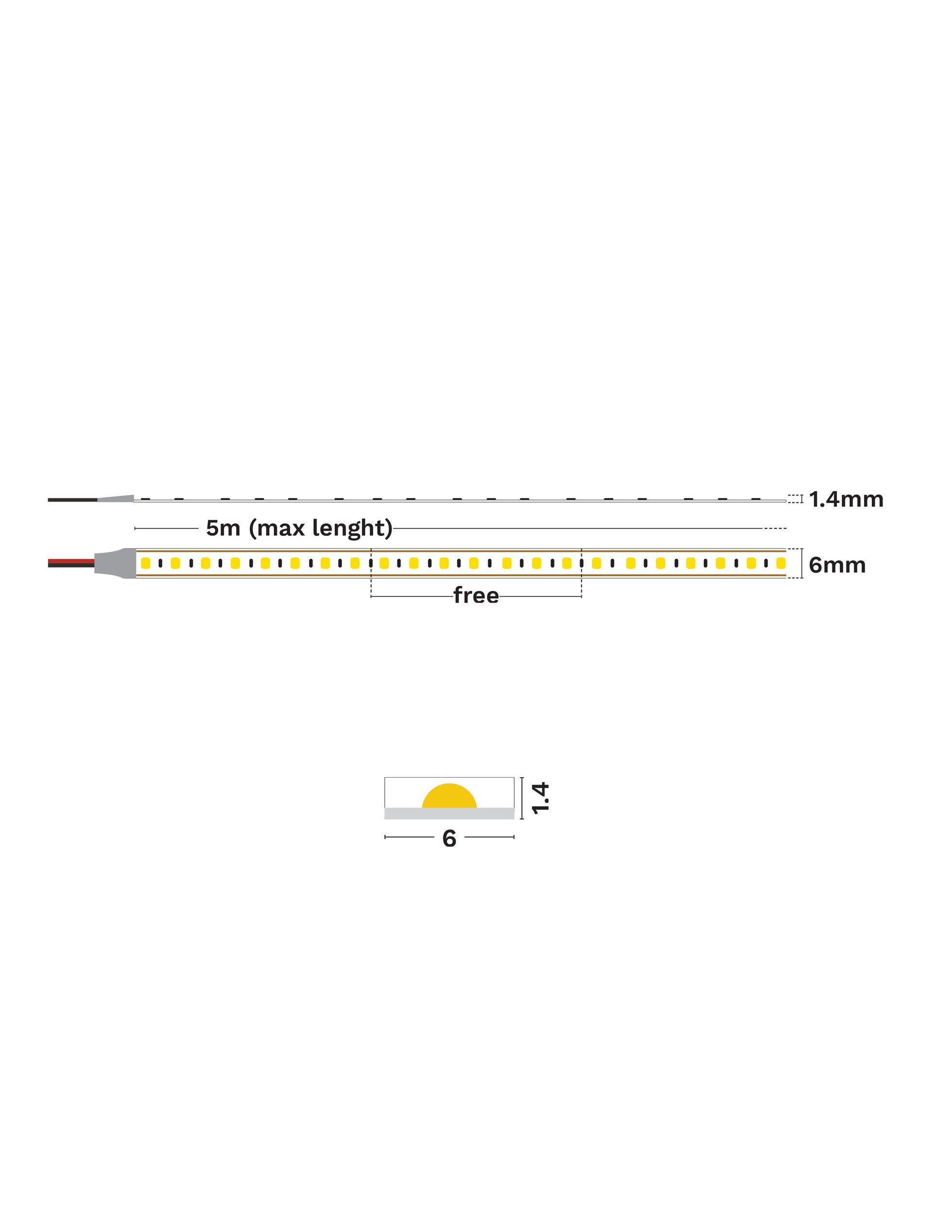 LED лента FREE HE 12W/m 4000K IP20