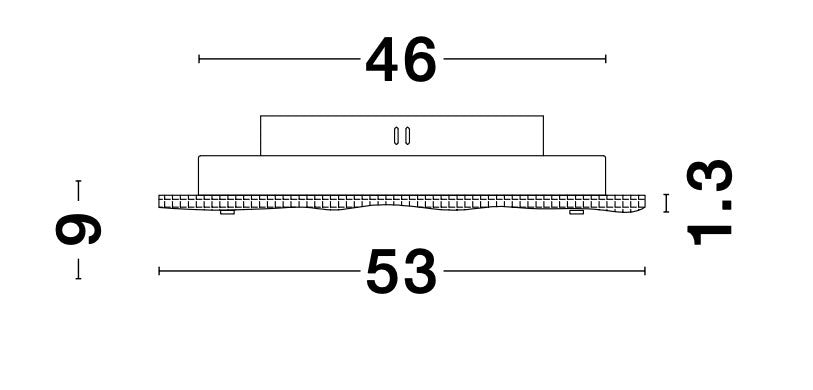 Висящо осветително тяло (пендел) WING 40W LED Бял метал Стъкло