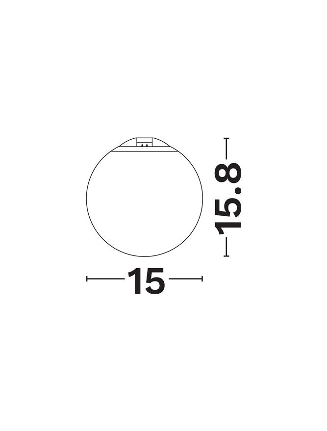 Техническо осветление SYMMETRIC LED 5W 3000K RA90 IP65 матово черен алуминий и PMMA ⌀15.4 H15.8см Triac