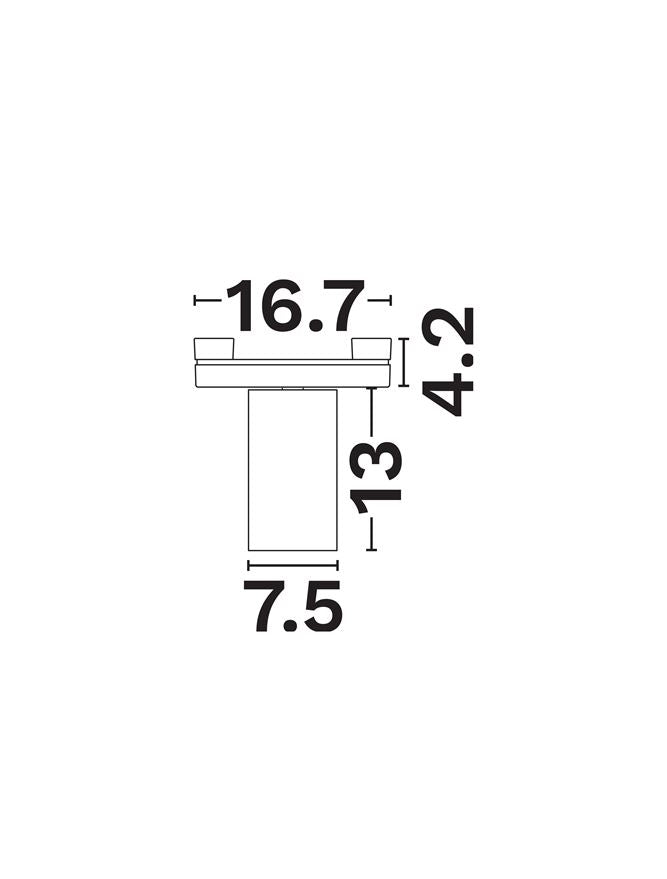 Техническо осветление SYMMETRIC LED 12W RA90 DC24V CCT 2700-6500K DALI матово черен алуминий D7.5 H13см