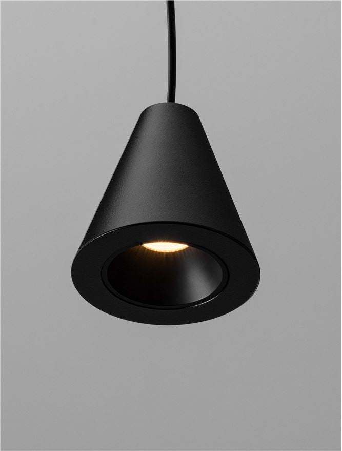 Висящо осветително тяло (пендел) IRMOS LED 5W 220-240V Пясъчно черен алуминий ⌀6 H191см
