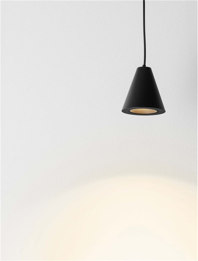 Висящо осветително тяло (пендел) IRMOS LED 5W 220-240V Пясъчно черен алуминий ⌀6 H191см
