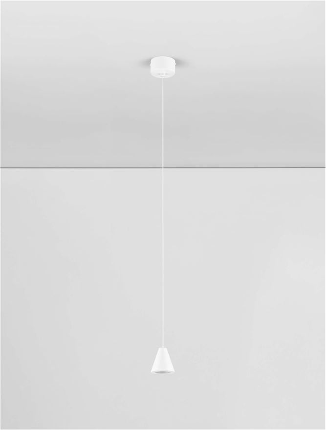 Висящо осветително тяло (пендел) IRMOS LED 5W 220-240V Пясъчно бял алуминий ⌀6 H191см