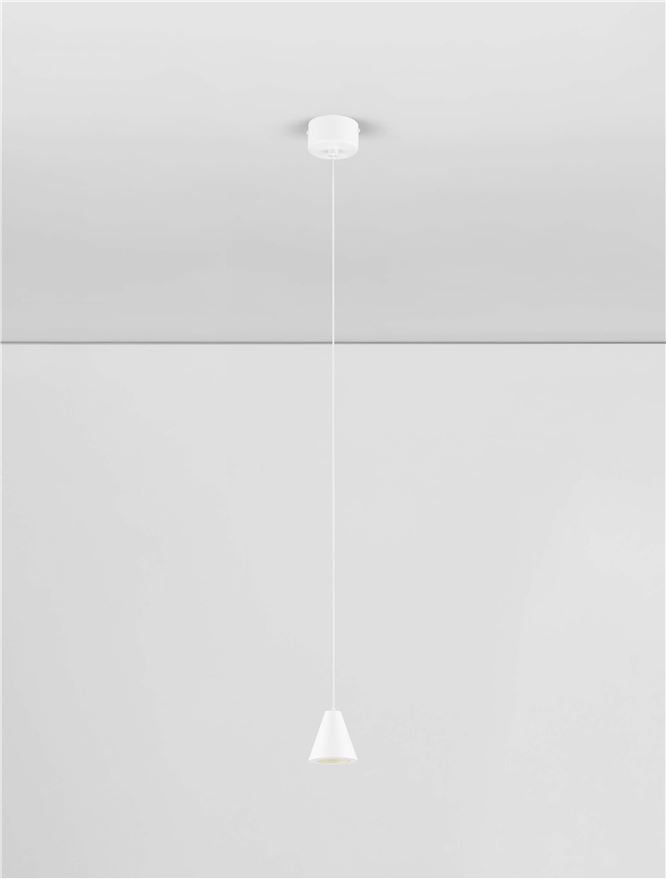Висящо осветително тяло (пендел) IRMOS LED 5W 220-240V Пясъчно бял алуминий ⌀6 H191см