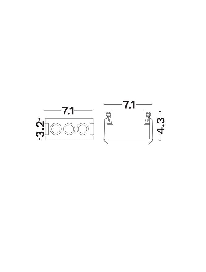 LED спот CANON 6W Пясъчно бял Линеен 3000K
