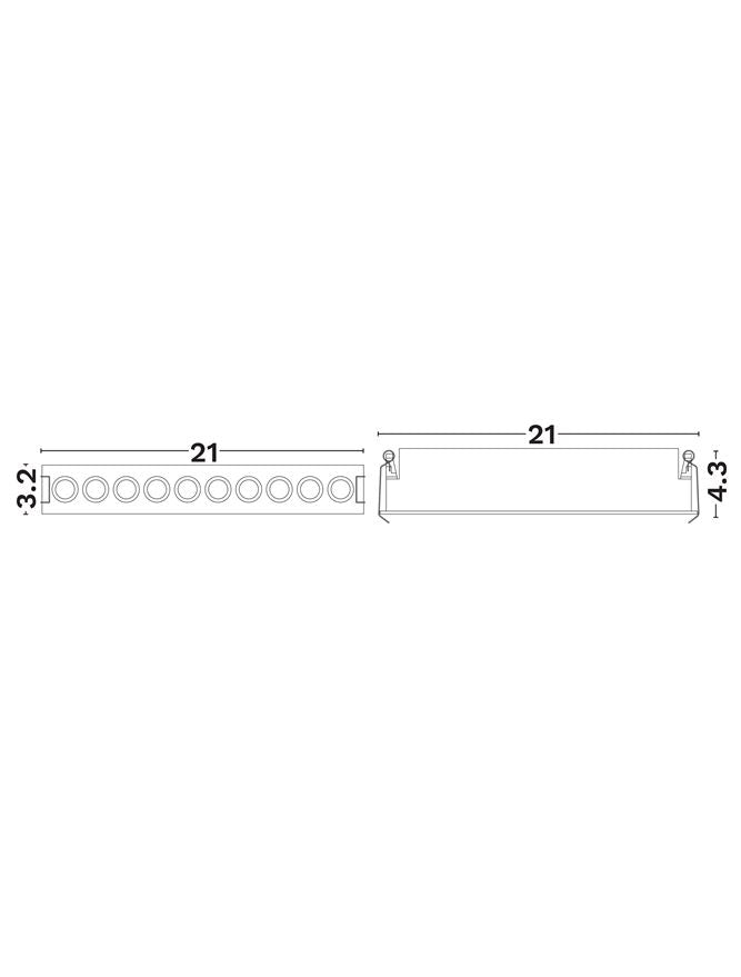 LED спот CANON 14W Пясъчно черен Линеен 3000K