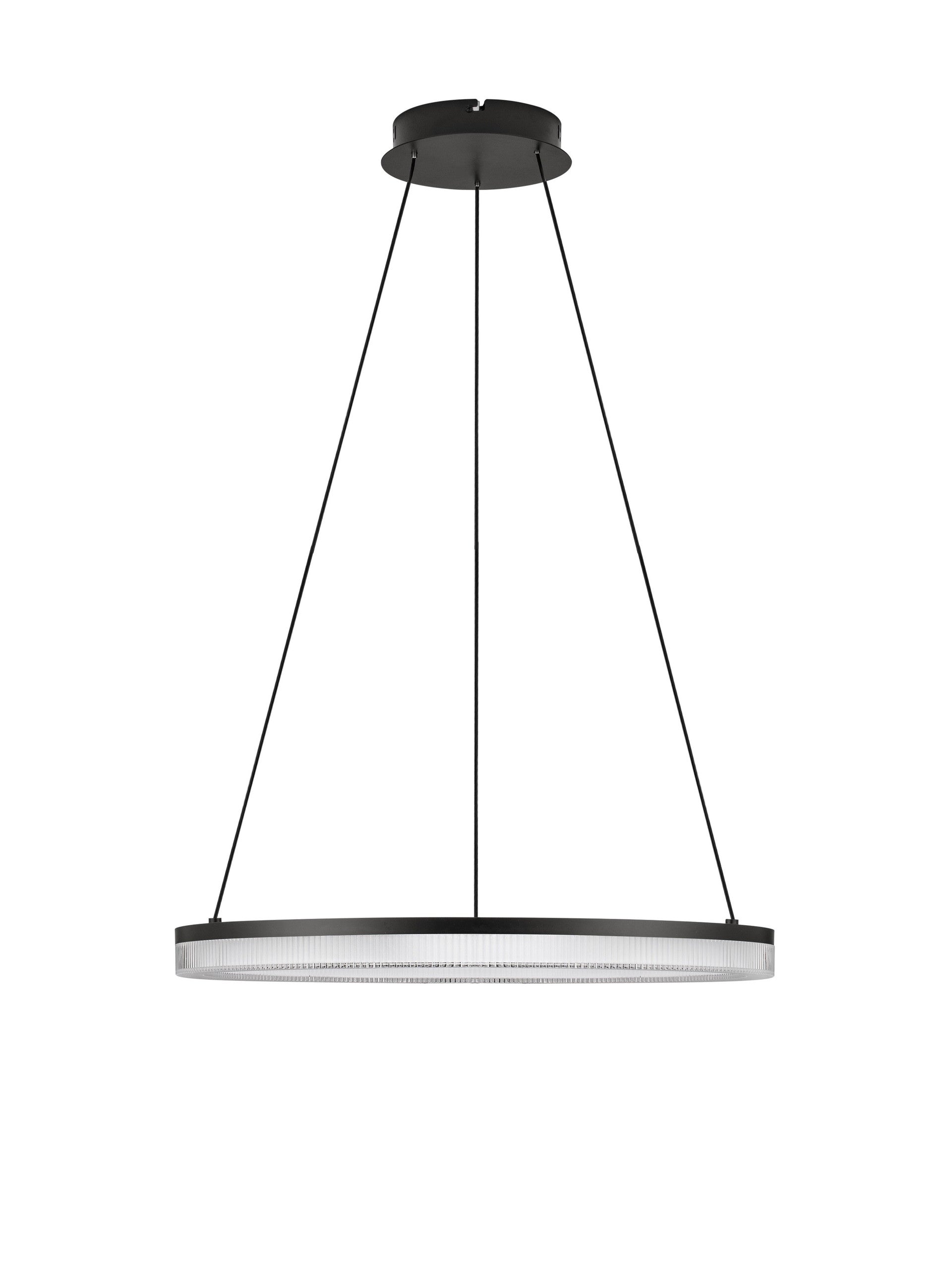 Висяща лампа LONELA 25W LED пясъчно черен алуминий акрил