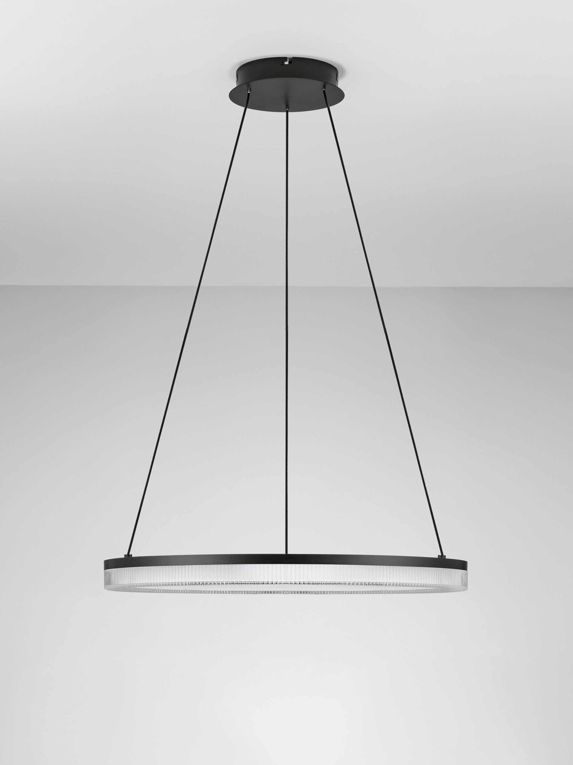 Висяща лампа LONELA 25W LED пясъчно черен алуминий акрил