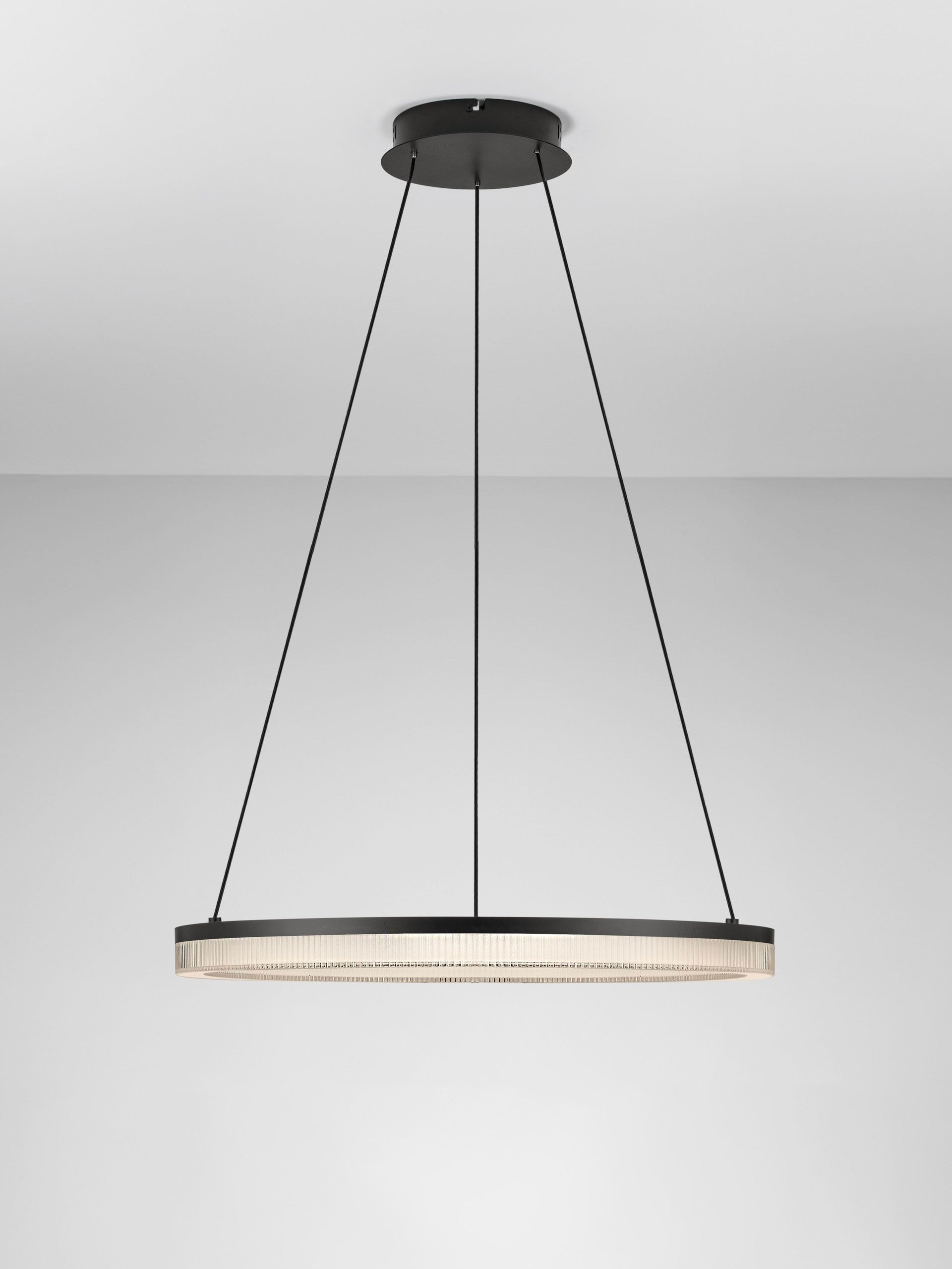 Висяща лампа LONELA 25W LED пясъчно черен алуминий акрил