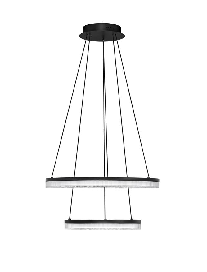 Висящо осветително тяло (пендел) LONELA 46W LED Пясъчно черен алуминий акрил