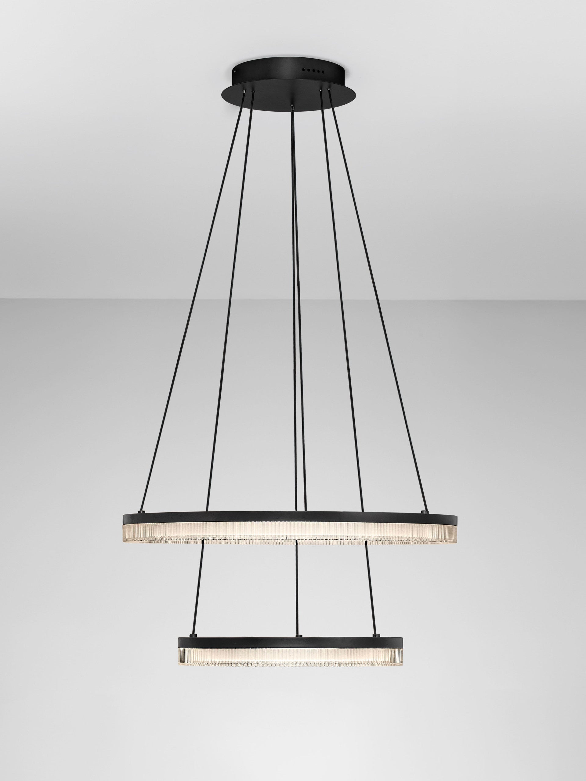 Висяща лампа LONELA 46W LED, пясъчночерна, алуминий, акрил