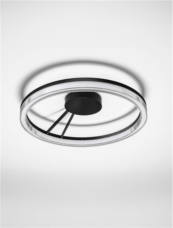 Висящо осветително тяло (пендел) LONELA 28W LED Пясъчно черен алуминий