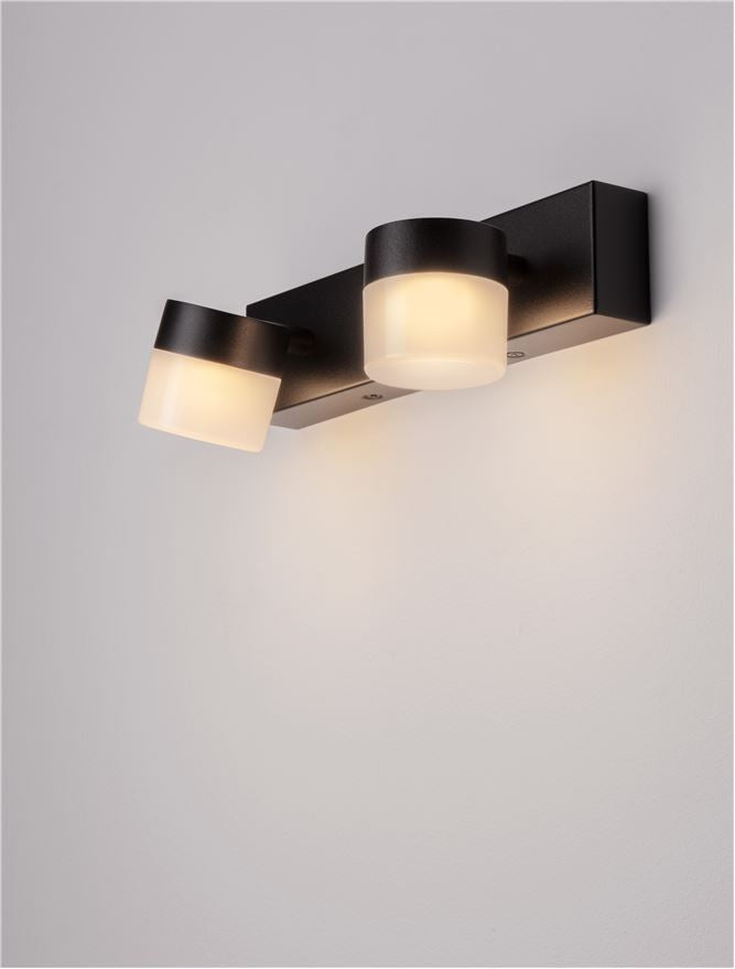 Висящо осветително тяло (пендел) TEKO 11W LED Пясъчно черен алуминий и акрил L25 W11 H6см
