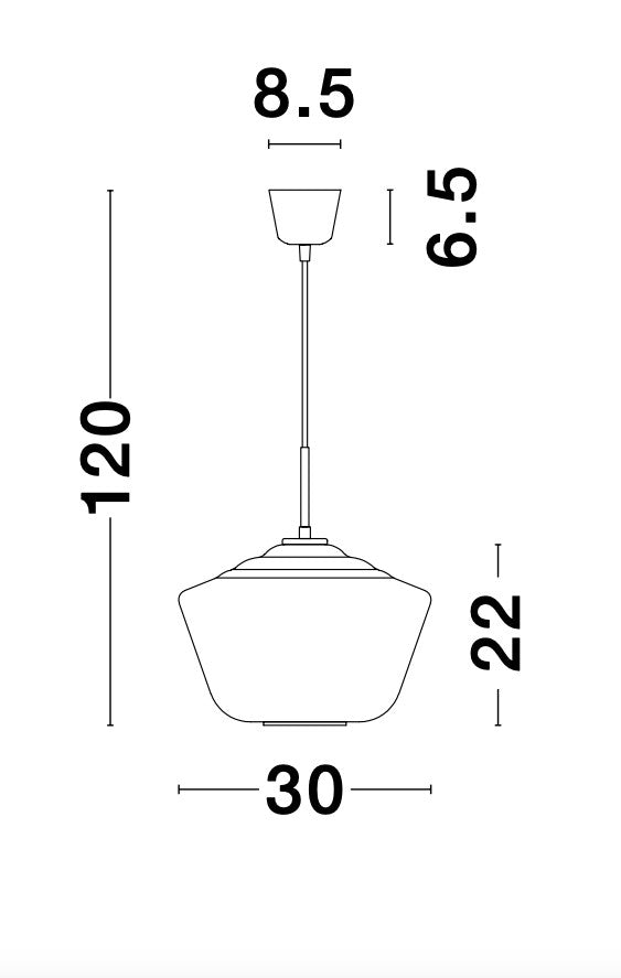 Висящо осветително тяло (пендел) VEIRO 12W LED E27 Черен, хромирано стъкло ⌀30