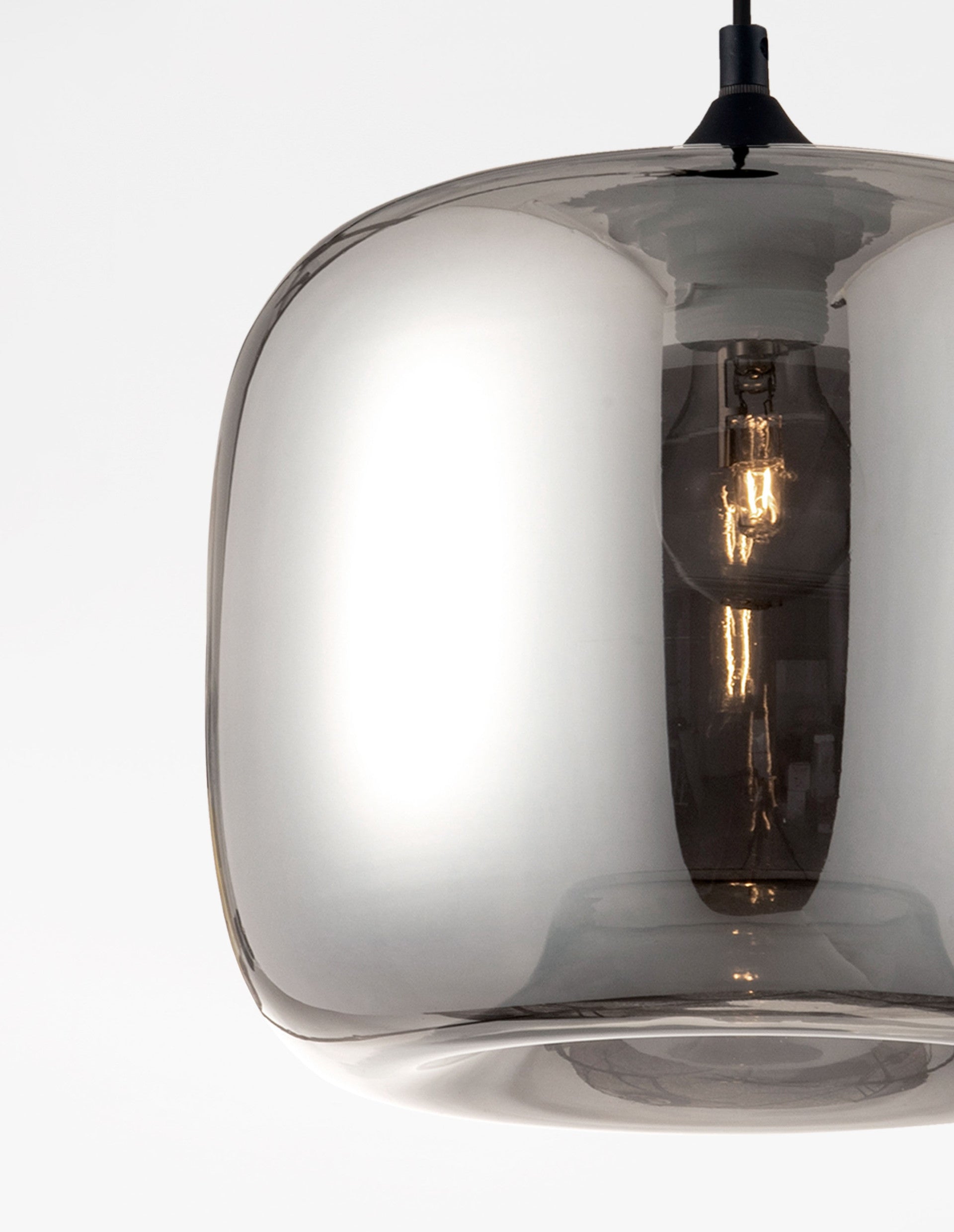 Висяща лампа SAVAZ 12W LED E27 Черна, хромирано стъкло ⌀28