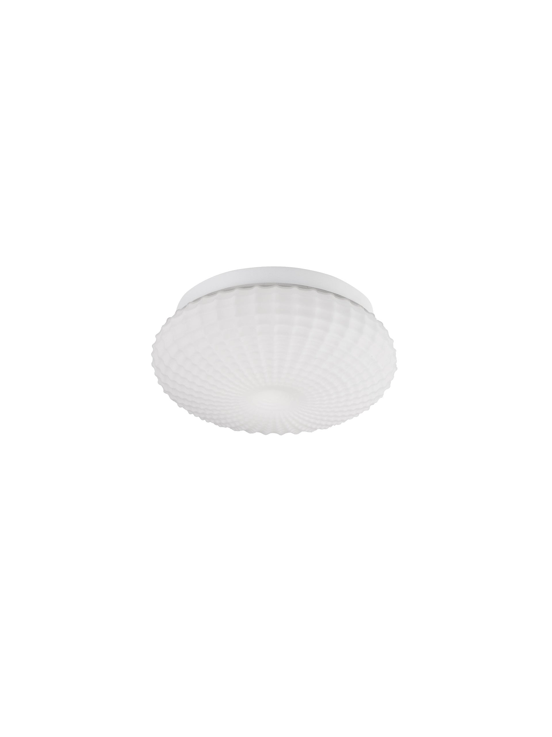 Висящо осветително тяло (пендел) CLAM LED E27 24W Бяло стъкло бял метал