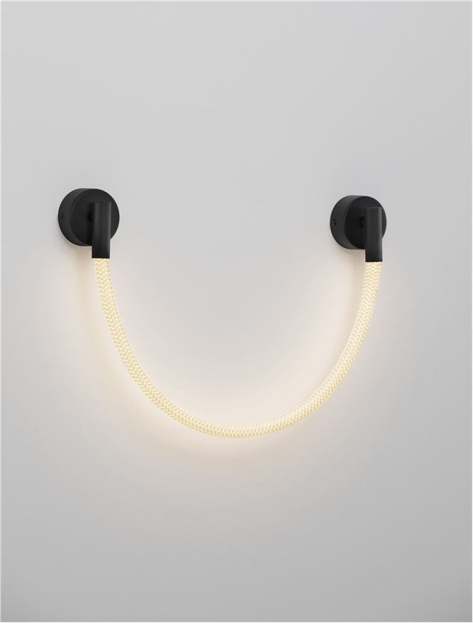 Висящо осветително тяло (пендел) ILANE 7W Пясъчно черен стомана и силиконов шнур L95 W7.5 H7.5см