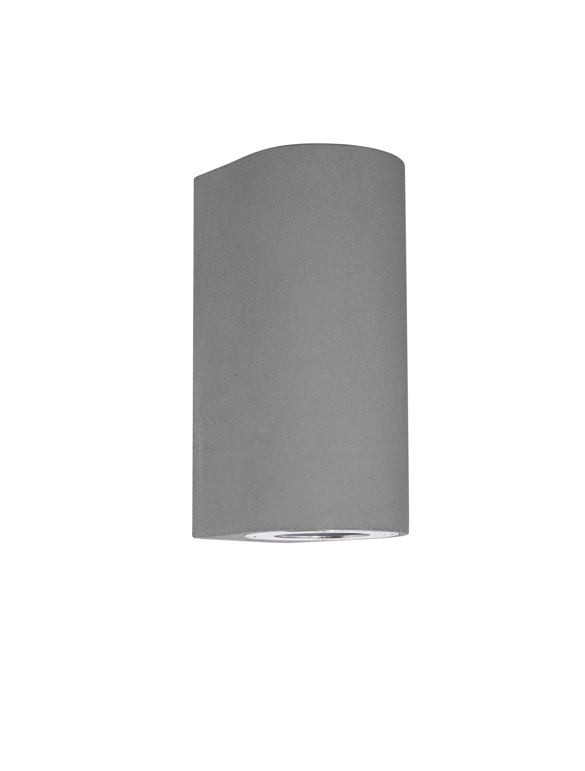 Външен аплик LIDO 2x10W GU10 Сив бетон стъкло IP65 ⬠8.6 H18см