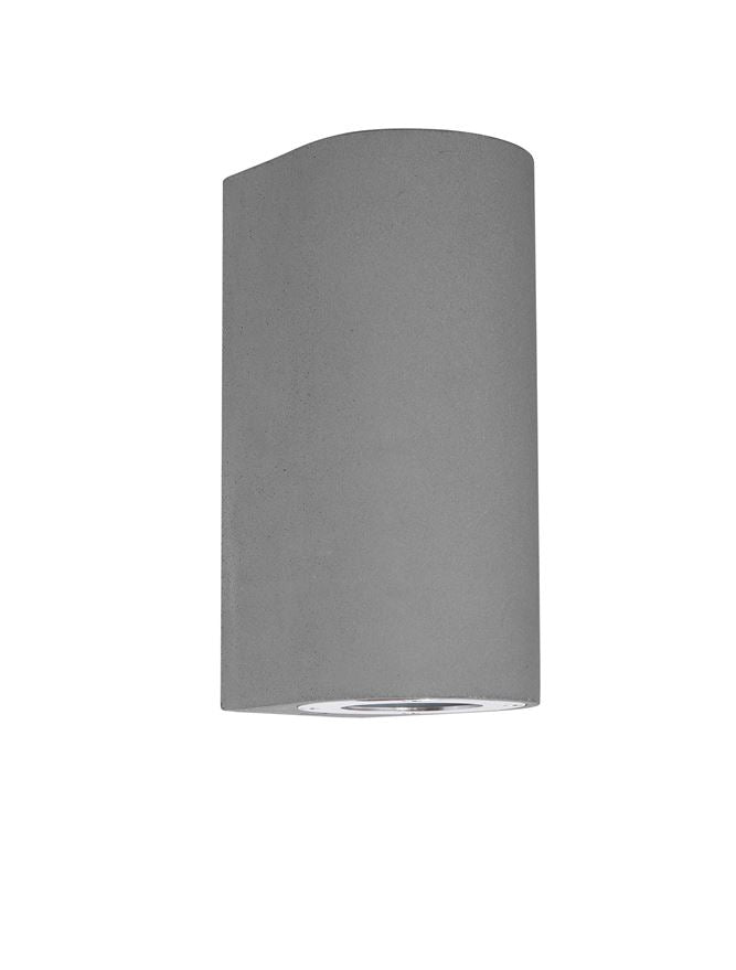 Външен аплик LIDO 2x10W GU10 Сив бетон стъкло IP65 ⬠8.6 H18см