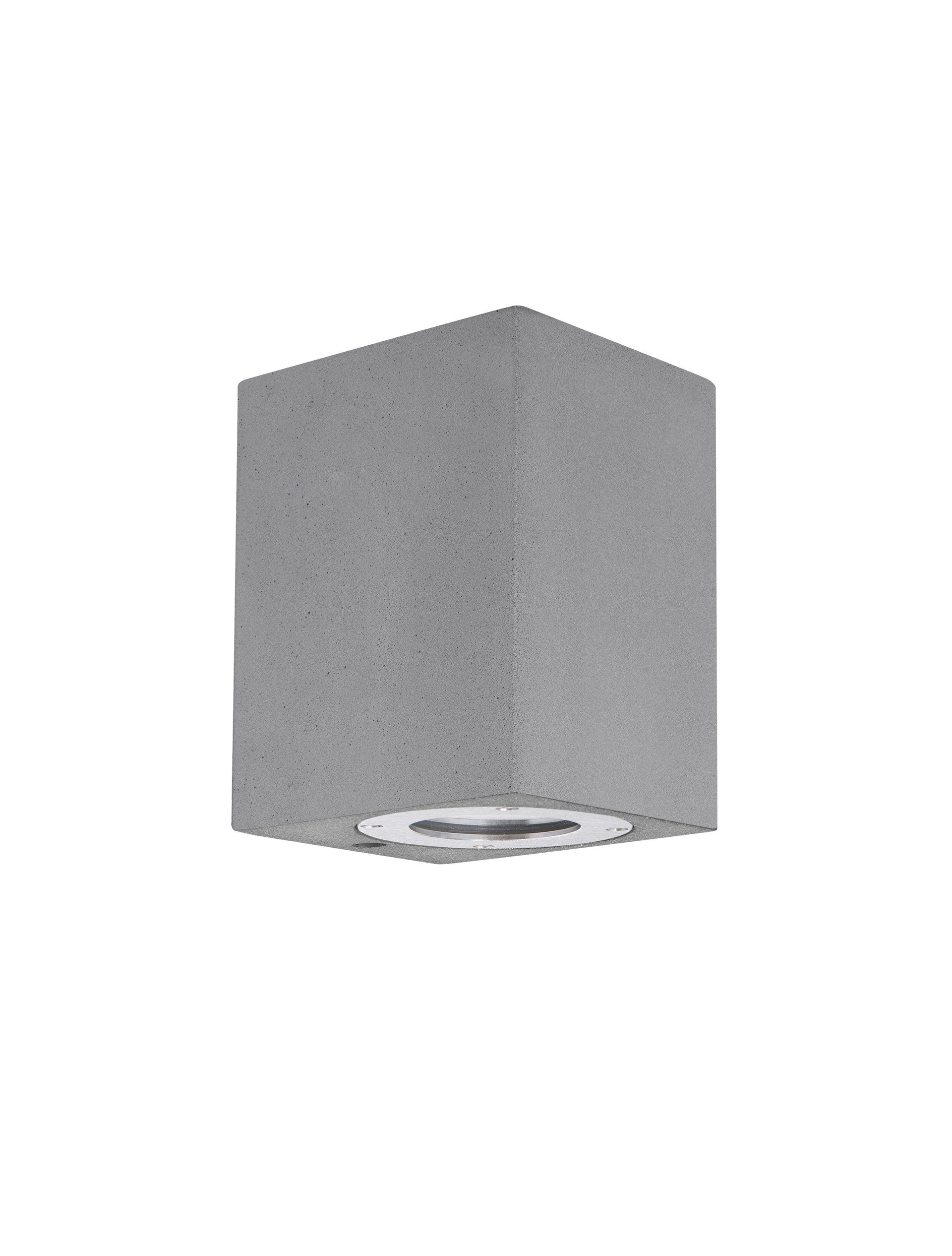 Външен аплик FUENTO 10W GU10 Сив бетон стъкло IP65 L8.6 W10 H12см