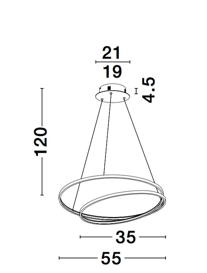 Висящо осветително тяло (пендел) GRANIA 25W Пясъчно черен