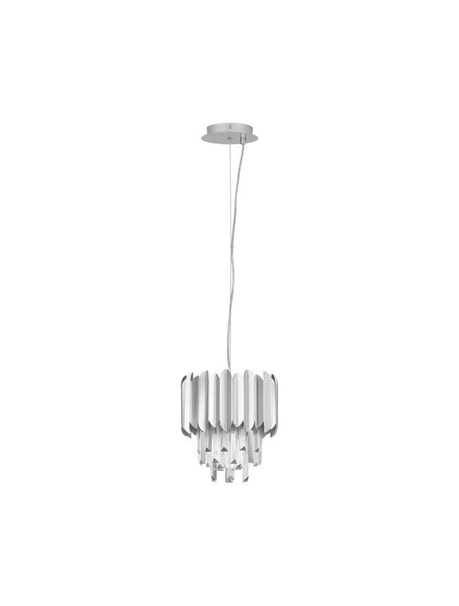 Висящо осветително тяло (пендел) MAGNOLIA 5W E14 1x5W Хромиран алуминий и кристал ⌀25 H120см Регулируема