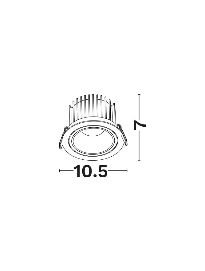 Техническо осветление VULCAN 20W LED Матов бял алуминий 2700K D11.5 H7см