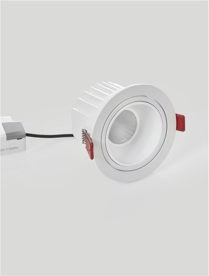 Техническо осветление VULCAN 20W LED Матов бял алуминий 3000K D11.5 H7см