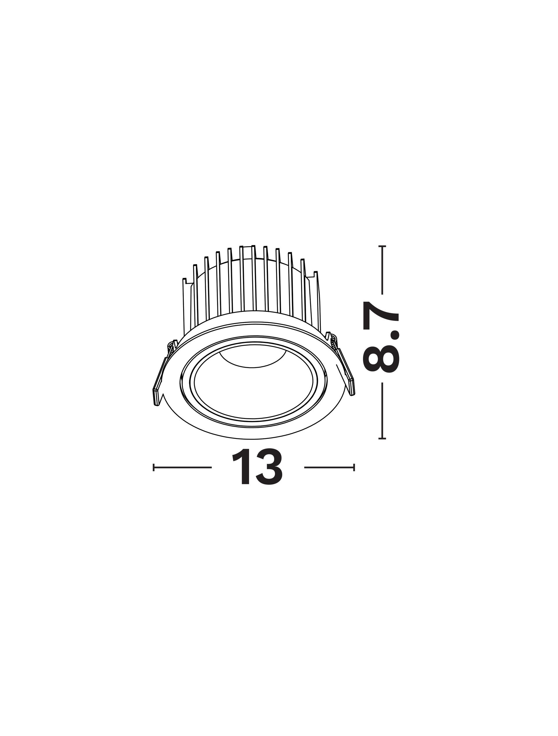 Техническо осветление VULCAN 30W LED Матов бял алуминий 2700K D13 H8.7см