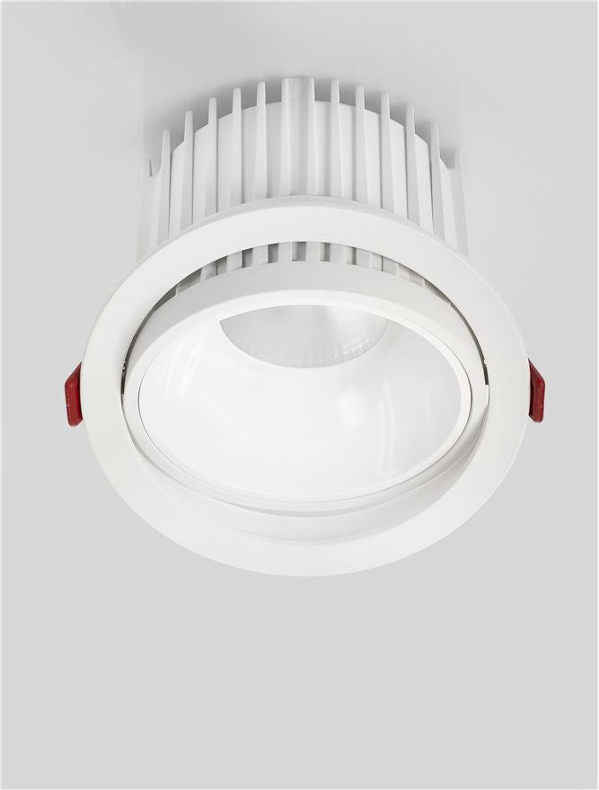 Техническо осветление VULCAN 40W LED Матов бял алуминий 3000K D15 H9.6см