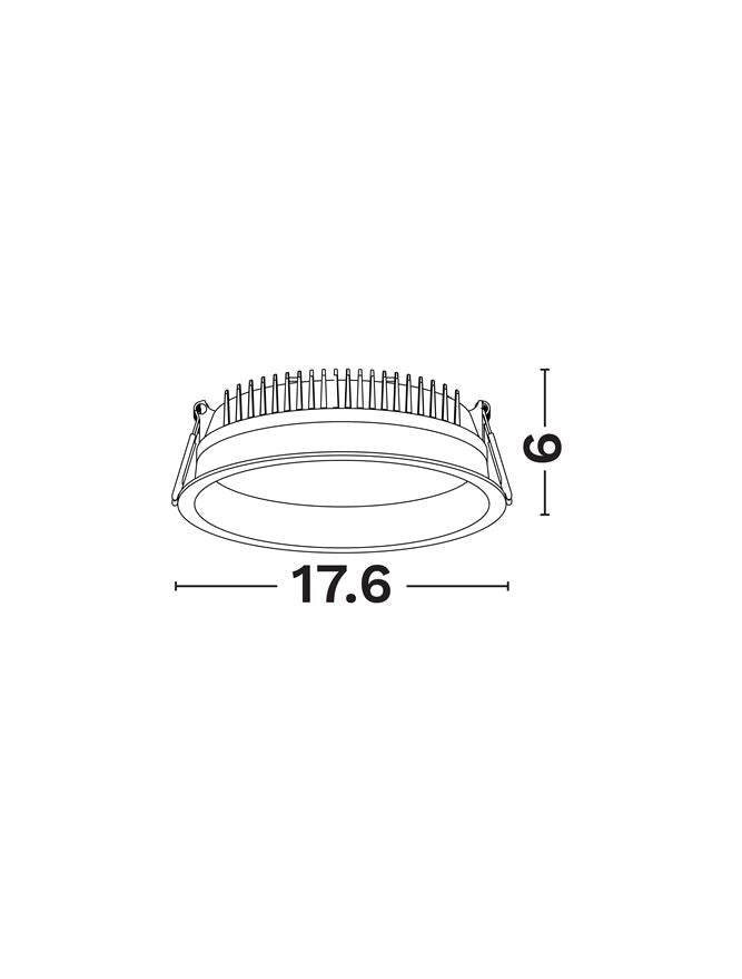 Техническо осветление FATI 25W LED Алуминий Черен 3000K D17.6 H6см