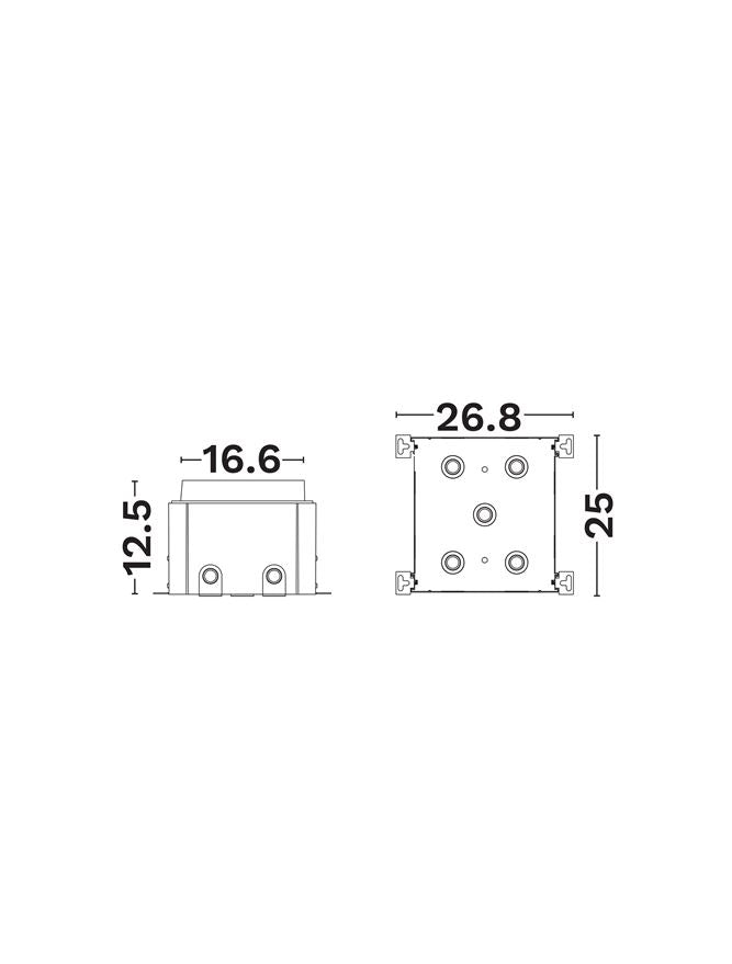 Техническо осветление DUSTY Черен PVC аксесоар L25 W26.8 H12.5см