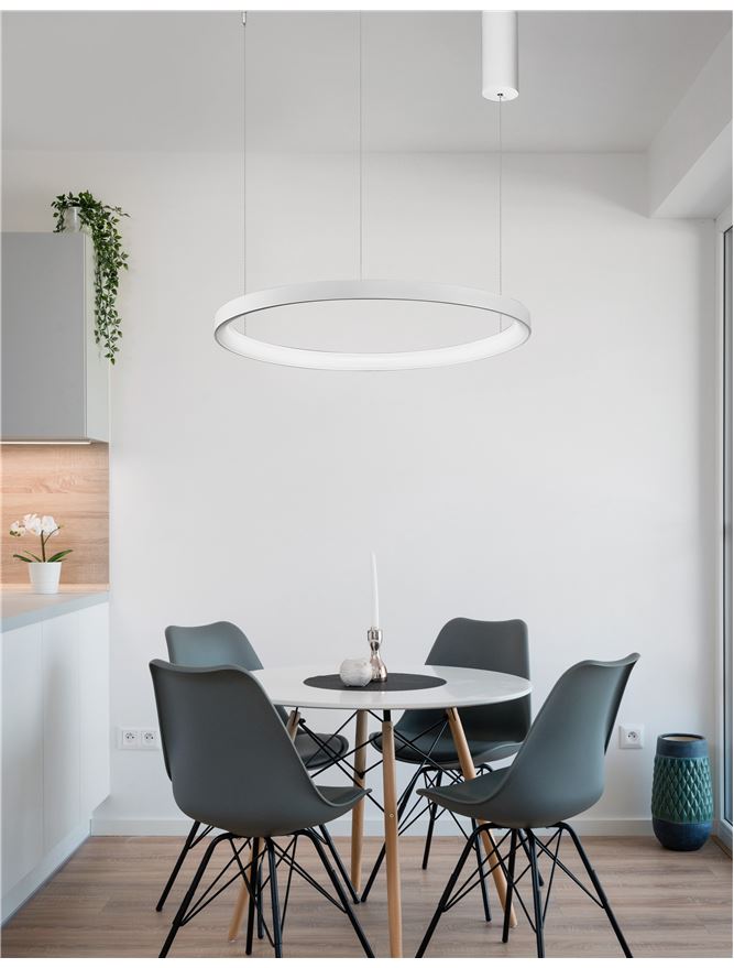 Висящо осветително тяло (пендел) PERTINO 38W 3000K Пясъчно бял алуминий