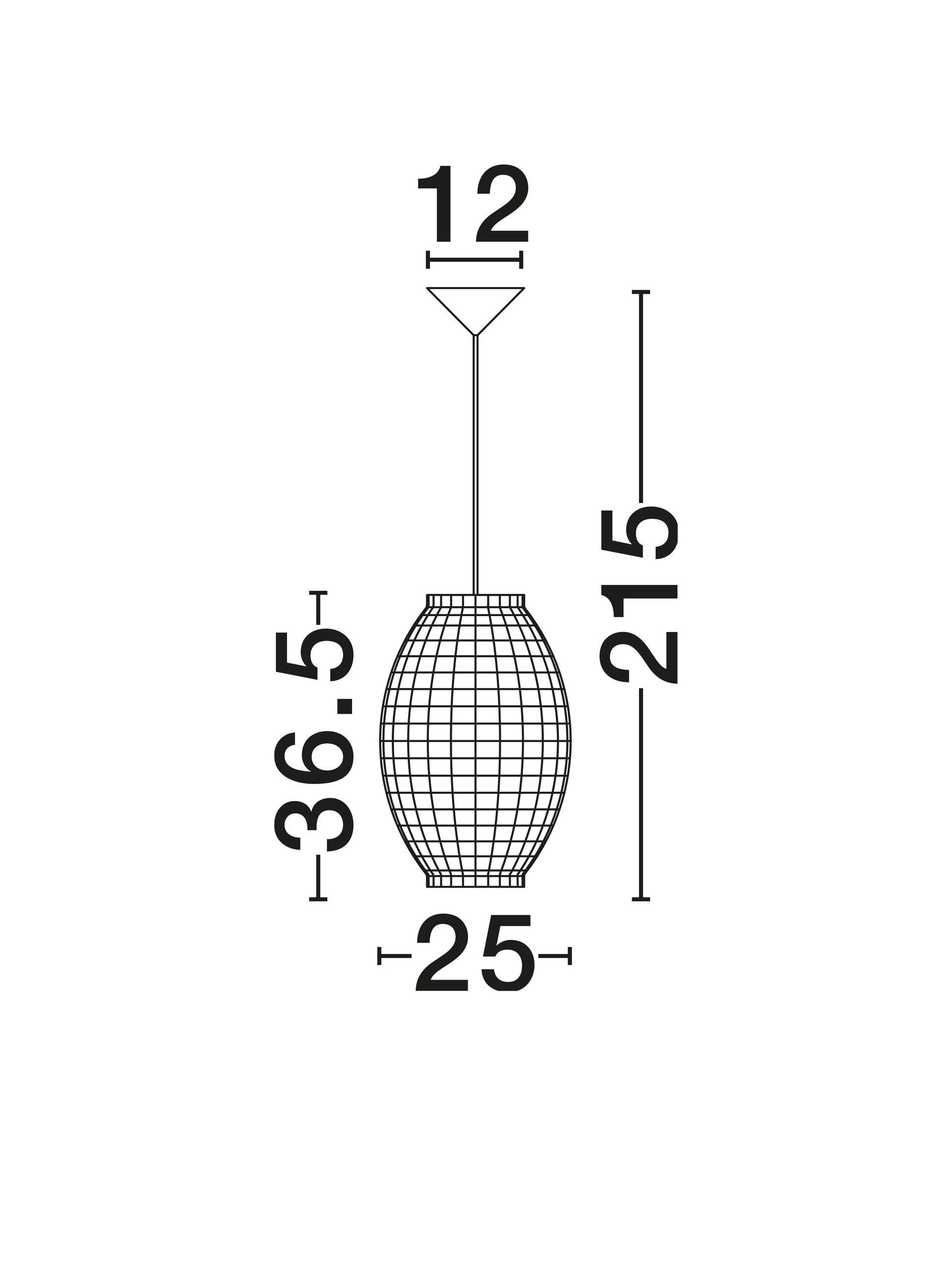 Висящо осветително тяло (пендел) GRIFFIN 12W LED Сушен воден хиацинт Черен текстилен кабел