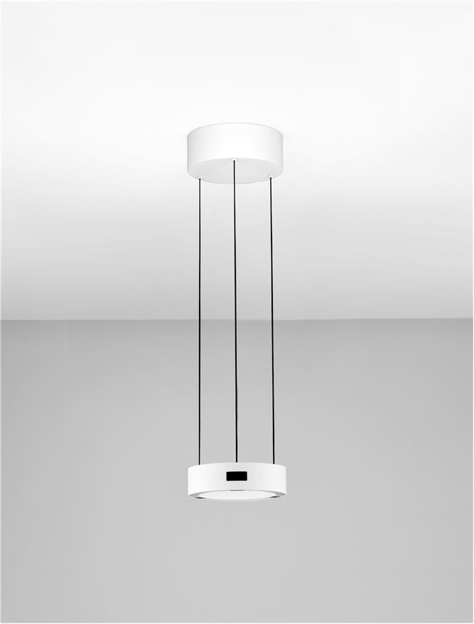 Висящо осветително тяло (пендел) AFI LED 24W Триак димируем Матово бял ⌀20 H280см
