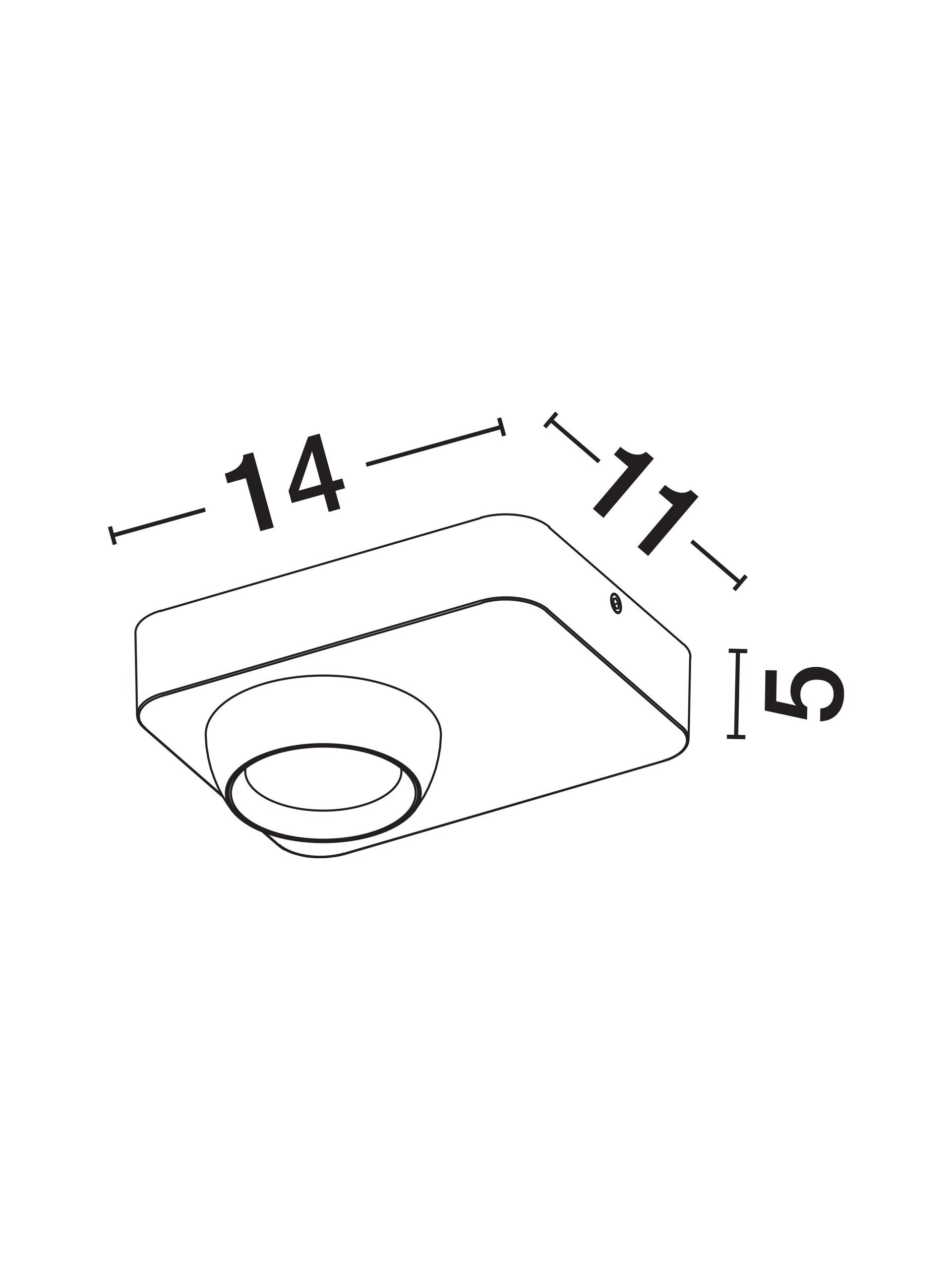 Висящо осветително тяло (пендел) KEDROS LED 9W Матово бял L14 W11 H5см