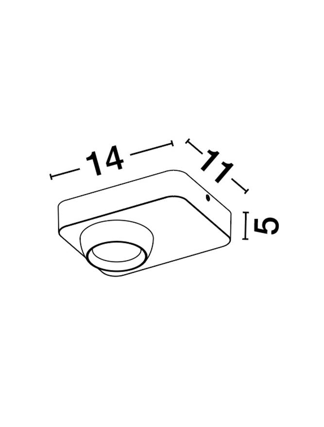 Висящо осветително тяло (пендел) KEDROS LED 9W Матово бял L14 W11 H5см