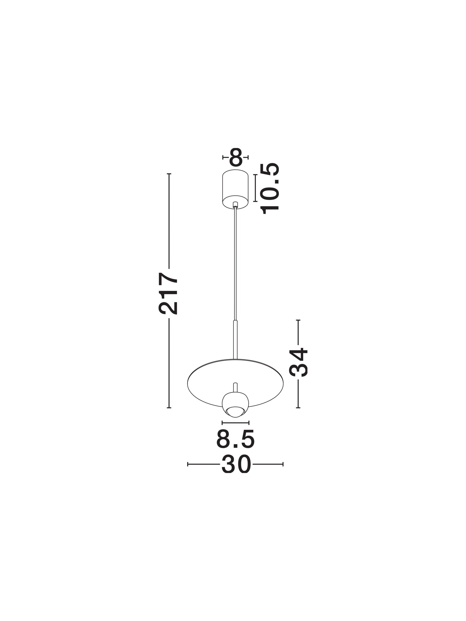 Висящо осветително тяло (пендел) EDEM LED 8W 3000K Пясъчно сивкав алуминий и стомана ⌀30 H217см
