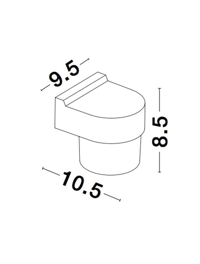 Външен аплик DARF 5W LED Пясъчно черен алуминий и ABS IP65 3000K