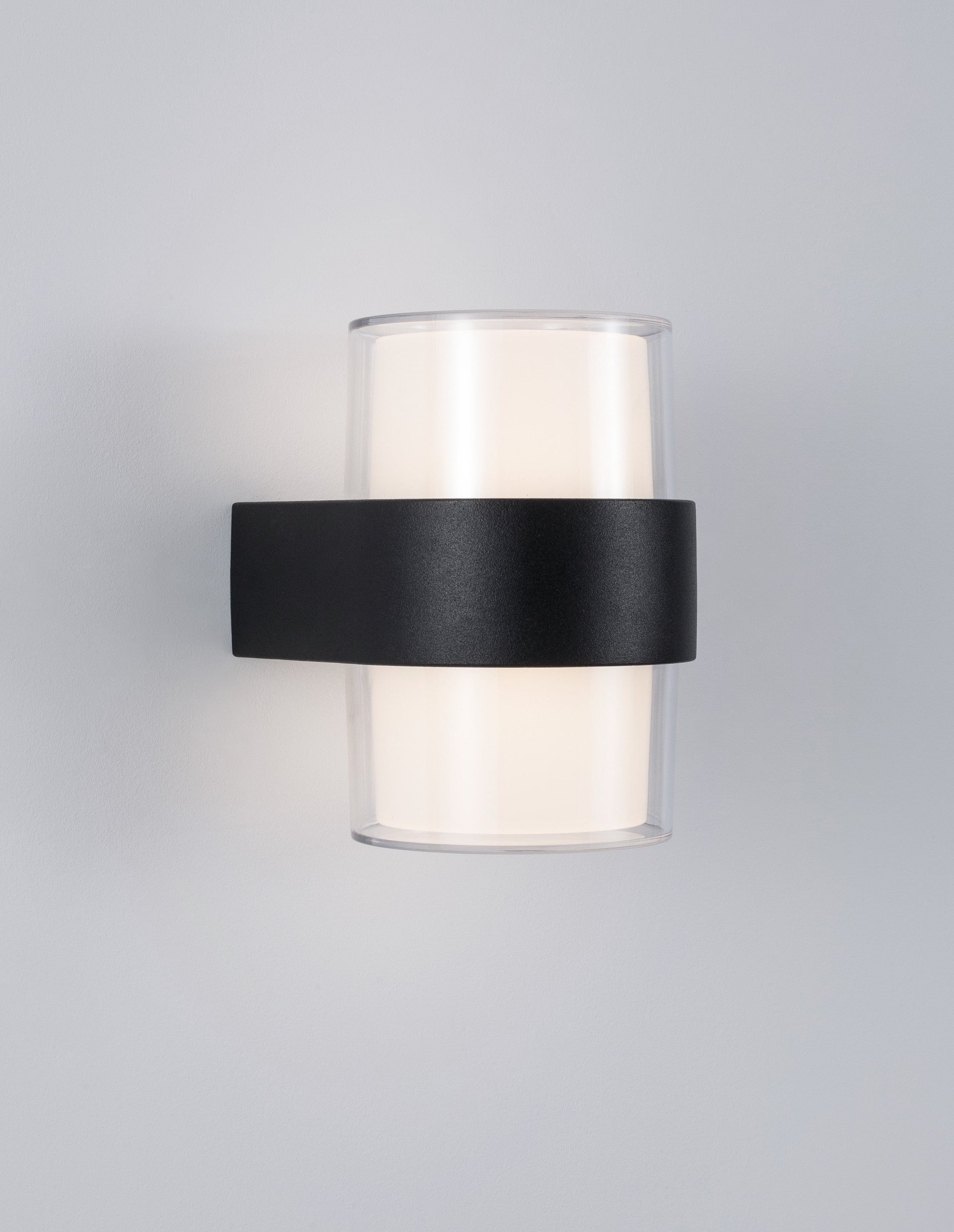 Външен аплик DARF 2x5W LED Пясъчно черен алуминий и ABS IP65 3000K