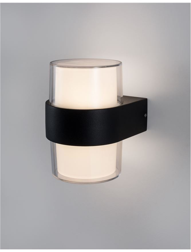 Външен аплик DARF 2x5W LED Пясъчно черен алуминий и ABS IP65 3000K