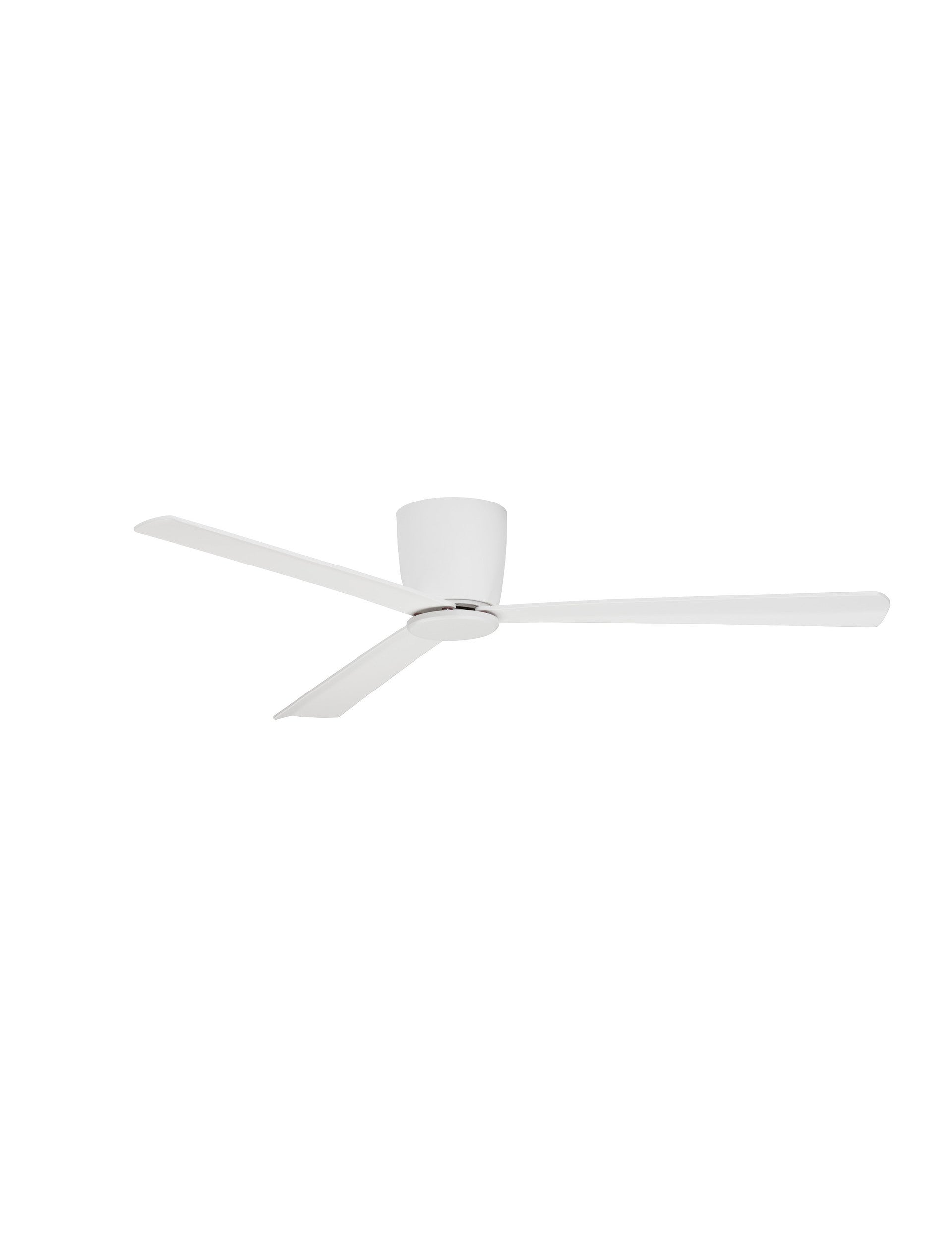 Вентилатор за таван DELL 38W LED, бял алуминий, черни ABS перки Ø122см