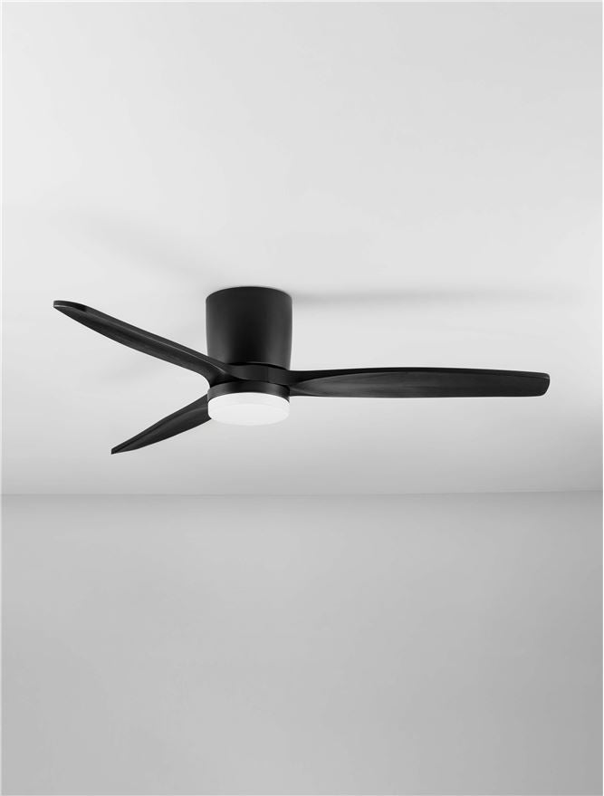 Висящо осветително тяло (пендел) ALOA 18W LED Пясъчно черен метал и акрил, черно дърво