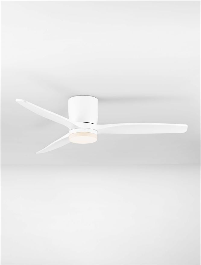 Висящо осветително тяло (пендел) ALOA 18W LED Пясъчно бял метал и акрил, бяло дърво