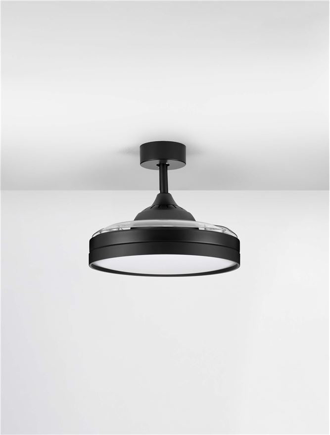 Висящо осветително тяло (пендел) NEVMA 36W LED Матово черен метал и ABS