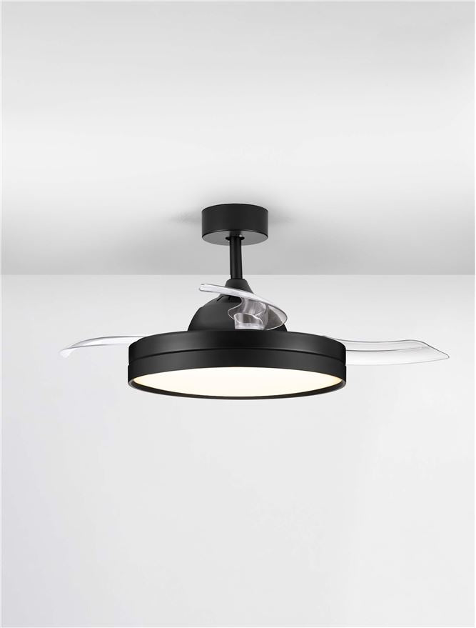 Висящо осветително тяло (пендел) NEVMA 36W LED Матово черен метал и ABS