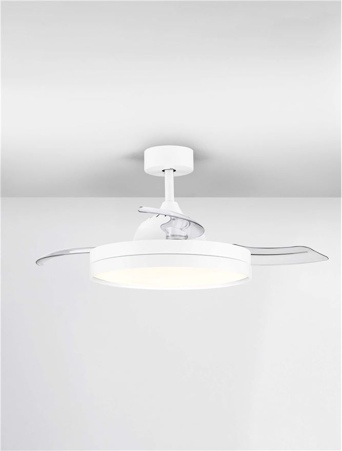 Висящо осветително тяло (пендел) NEVMA 36W LED Матово бял метал и ABS