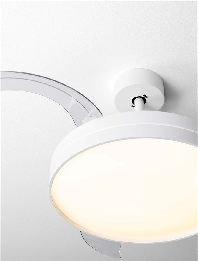Висящо осветително тяло (пендел) NEVMA 36W LED Матово бял метал и ABS